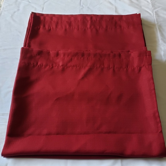 LOT OF 4 "Mainstays" 63" L x 40" W Rod Pocket Panels Red Burgundy - Picture 3 of 5